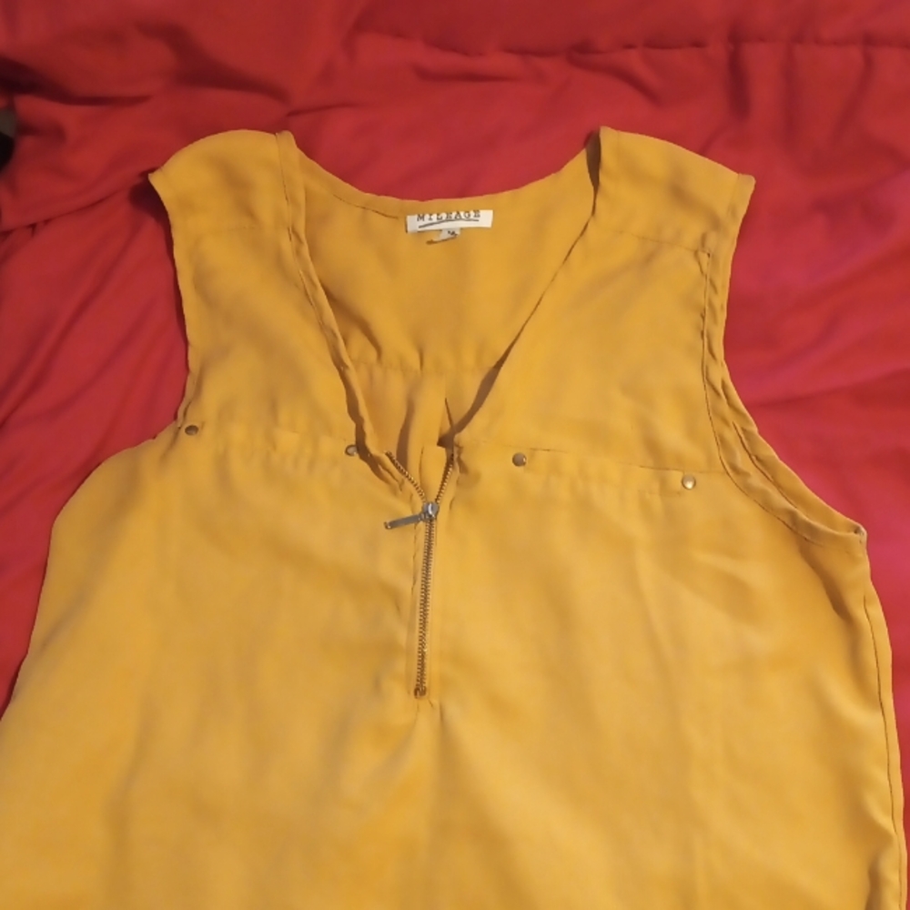 Sleeveless Zip Top